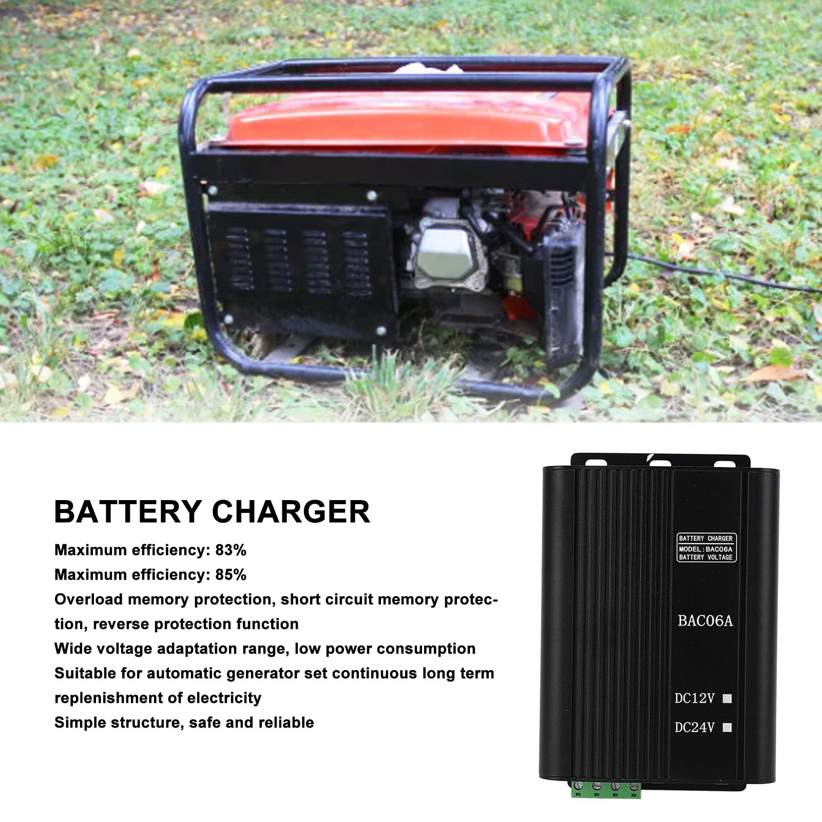 発電機　バッテリー充電器 Amazon.co.jp: AC100‑240V発電機バッテリー充電器低消費自動